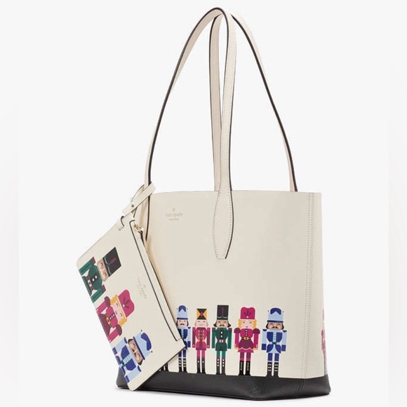 New Kate Spade Oh What Fun Nutcracker Tote Meringue Multi - Picture 3 of 6